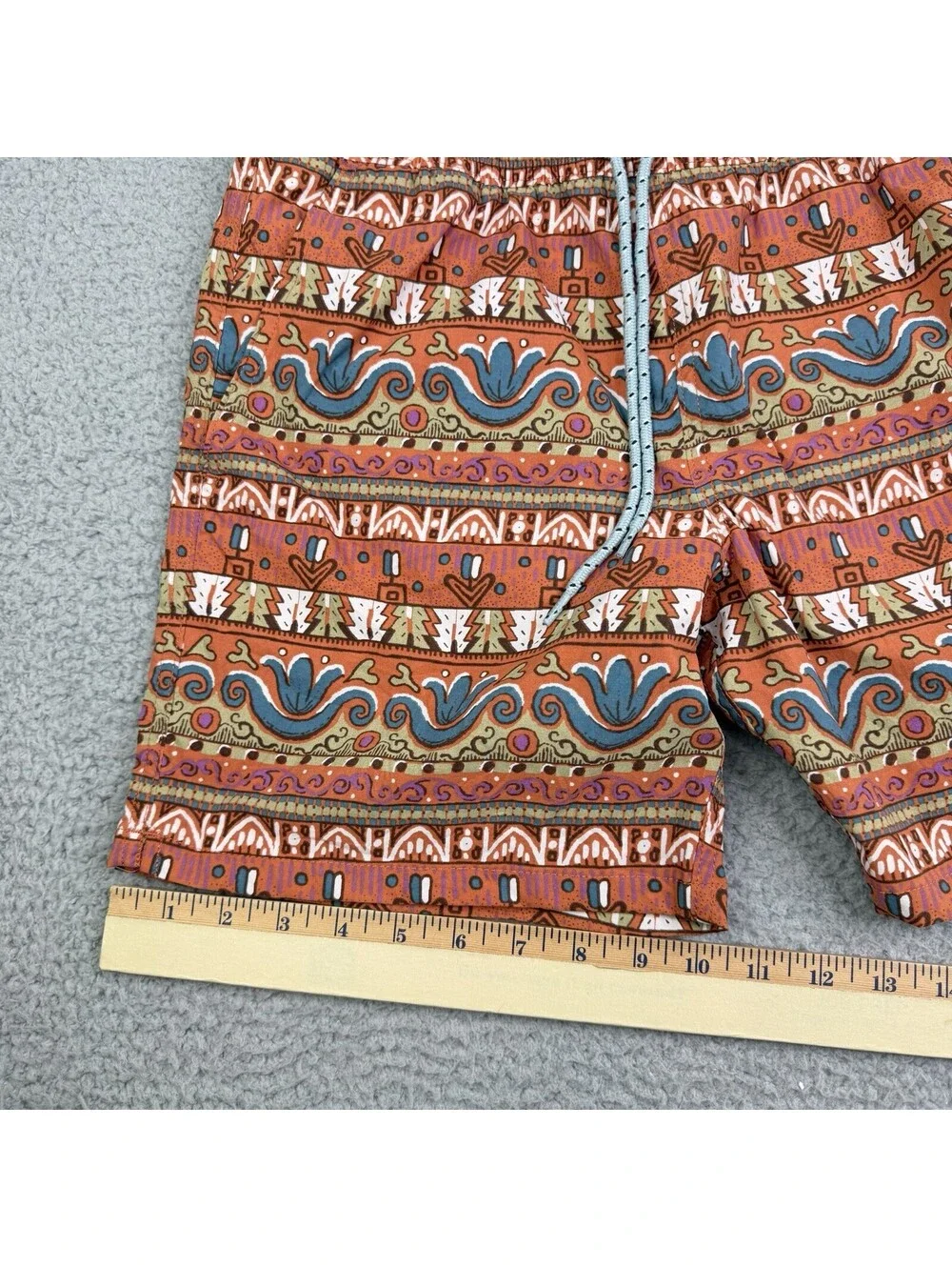 J.Crew Original Swimwear Aztec Print Mesh Lined Swim Trunks Men's Small (28x6)